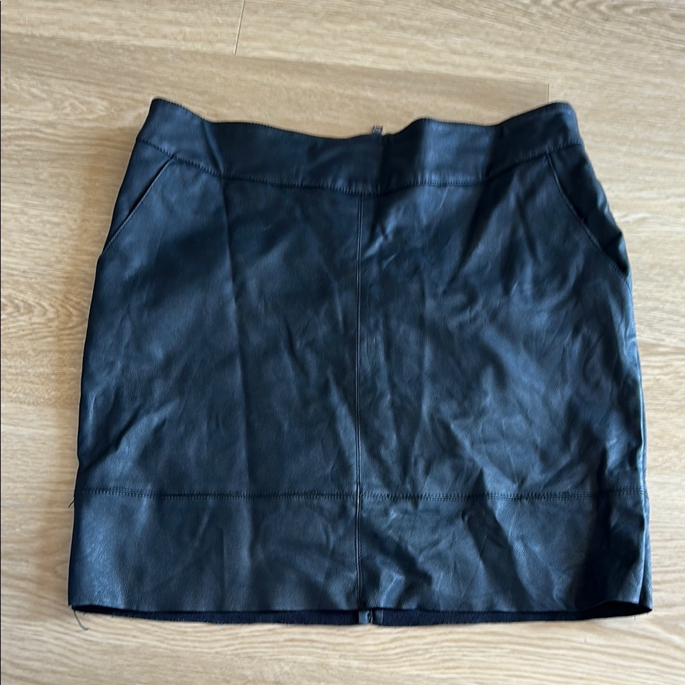 Black pleather Mini Skirt
